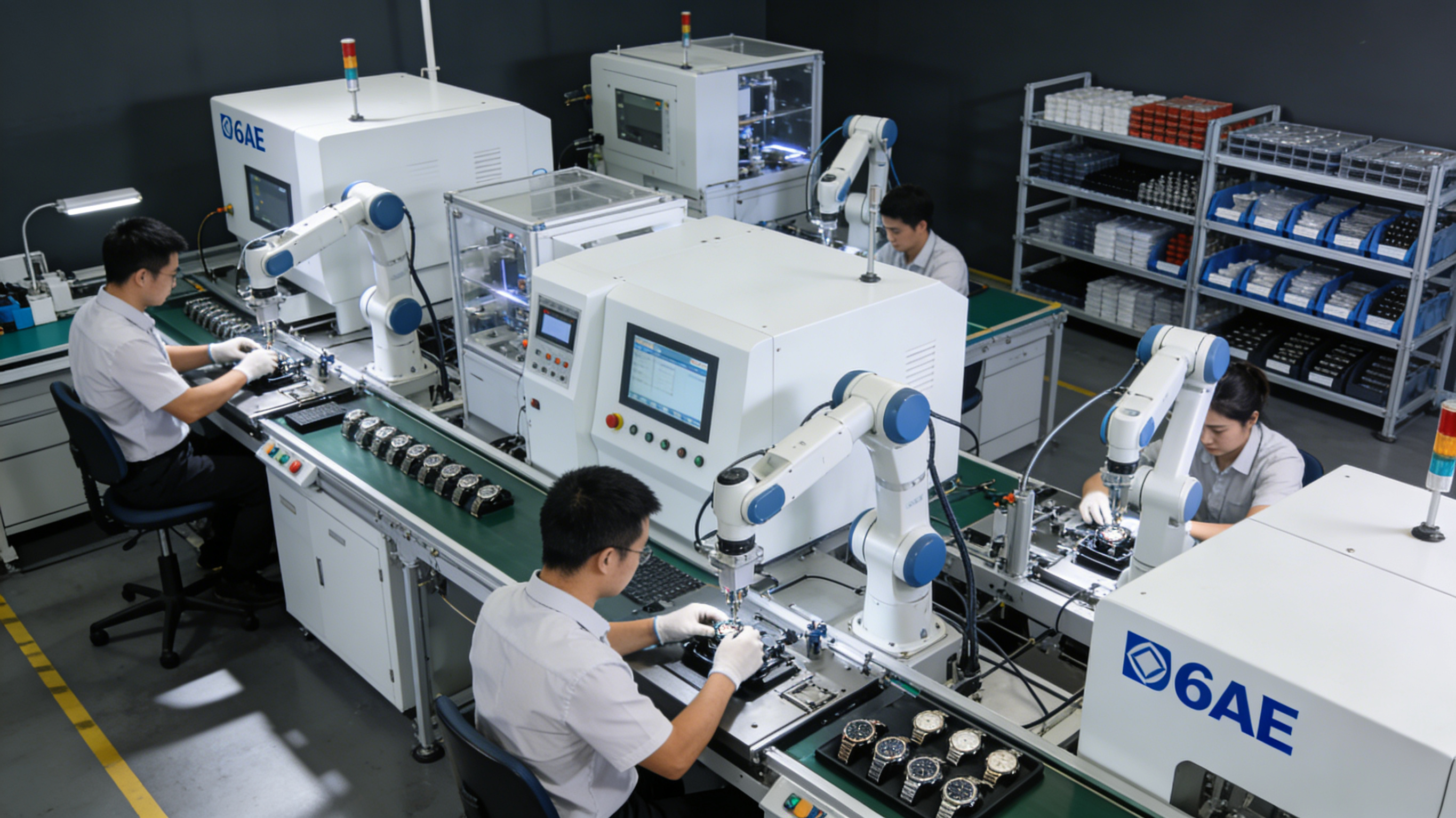 Watch assembly line